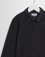 wax london men's Newington - Charcoal Brush Back Fleece Sweatshirt