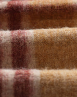 wax london men's Nolan - Natural And Multicolour Check Wool Overshirt