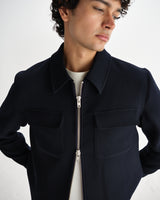 wax london men's Osier - Navy Heavy Twill Jacket