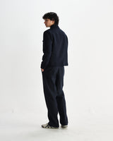 wax london men's Osier - Navy Heavy Twill Jacket