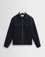 wax london men's Osier - Navy Heavy Twill Jacket