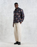 wax london men's Otto - Multicolour Geometric Jacquard Overshirt