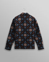 wax london men's Otto - Multicolour Geometric Jacquard Overshirt