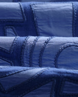 wax london men's Park - Bright Blue Tonal Applique Jacket