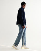 wax london men's Park - Navy Tonal Applique Jacket