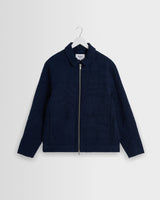 wax london men's Park - Navy Tonal Applique Jacket