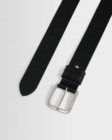wax london men's Paton - Black Leather Belt
