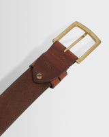 wax london men's Paton - Brown Leather Belt