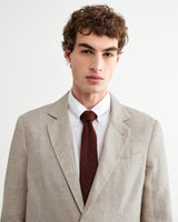 wax london men's Pavillion - Merlot Linen Tie