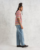 wax london men's Porto - Multicolour Splash Crochet Shirt