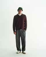 Carter - Brown Open Collar Milano Knit Polo