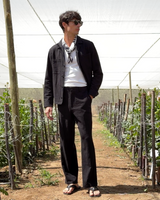 Bayham - Black Linen-Cotton Relaxed Fit Trousers