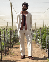 Aldred - Natural Linen-Cotton Revere Overshirt