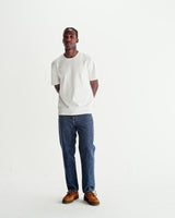 Dean - White Textured Organic Cotton T-Shirt