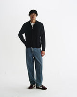 Lennox - Black Milano Stripe Knitted Polo