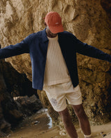 wax london men's Prim - Ecru Open Knit Vest