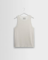 wax london men's Prim - Ecru Open Knit Vest