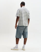 Redman - Ecru Textured Stripe Organic Cotton Polo Shirt