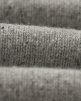wax london men's Ridgeway - Grey Donegal Roll Neck Jumper