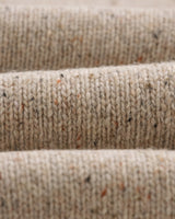 wax london men's Ridgeway - Natural Donegal Roll Neck Jumper