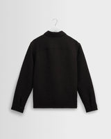 wax london men's Rockley - Black Floral Quilted Cotton Overshirt