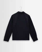 wax london men's Rockley - Navy Honeycomb Jacquard Overshirt