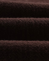 wax london men's Romer - Dark Brown Heavy Crinkle Cotton Overshirt