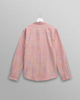 wax london men's Rove - Pink Check Organic Cotton Shirt