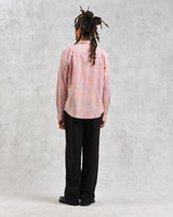 wax london men's Rove - Pink Check Organic Cotton Shirt