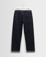 wax london men's Russell - Rinse Wash Selvedge Straight Fit Denim Jeans