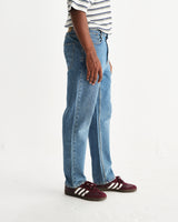 wax london men's Russell - Vintage Blue Straight Fit Denim Jeans