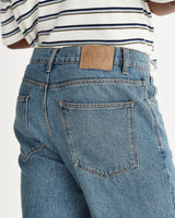 Russell - Jean droit en denim bleu vintage