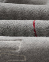 wax london men's Rydal - Grey Doodle Embroidered Loopback Cotton Hoodie