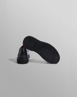 wax london men's S.T. Valentin - Black Smooth Leather And Suede Loafers