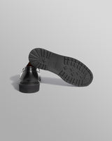 wax london men's S.T. Valentin - Black Smooth Leather Loafers