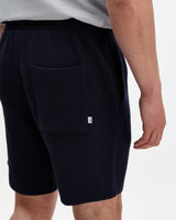 Sam - Navy Textured Waffle Shorts