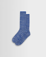 wax london men's Sandwell - Blue Twisted Cotton Socks