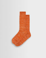 wax london men's Sandwell - Orange Twisted Cotton Socks