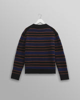 wax london men's Scafell - Black Pointelle Stitch Jumper