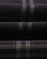 wax london men's Shelly - Black Check Babycord Shirt