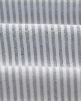 wax london men's Shelly - Blue Brushed Oxford Stripe Shirt