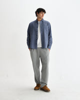 wax london men's Shelly - Blue Seersucker Corduroy Shirt