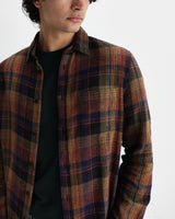 wax london men's Shelly - Multicolour Check Flannel Shirt