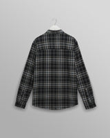 wax london men's Shelly - Navy And Multicolour Seersucker Flannel Shirt