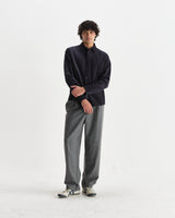 wax london men's Shelly - Navy Seersucker Corduroy Shirt