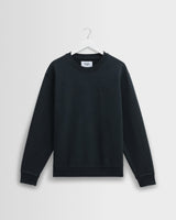 wax london men's Sidney - Washed Black Brushed Organic Cotton Sweatshirt