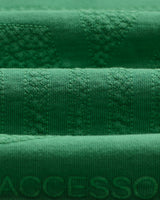 wax london men's Sidney - Washed Green Embroidered Brushed Cotton Sweatshirt