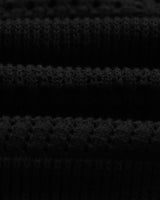 wax london men's Siena - Black Pointelle Knitted Polo
