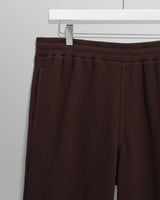 wax london men's Ska - Dark Brown Structured Waffle Joggers