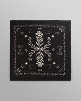 wax london men's Sloane - Black Floral Neck Scarf
